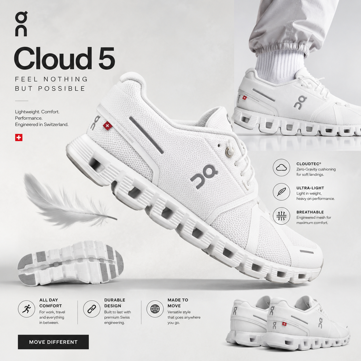 On cloud full white