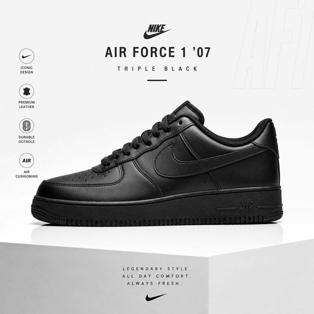 Nike Air Force 1 ’07 Black