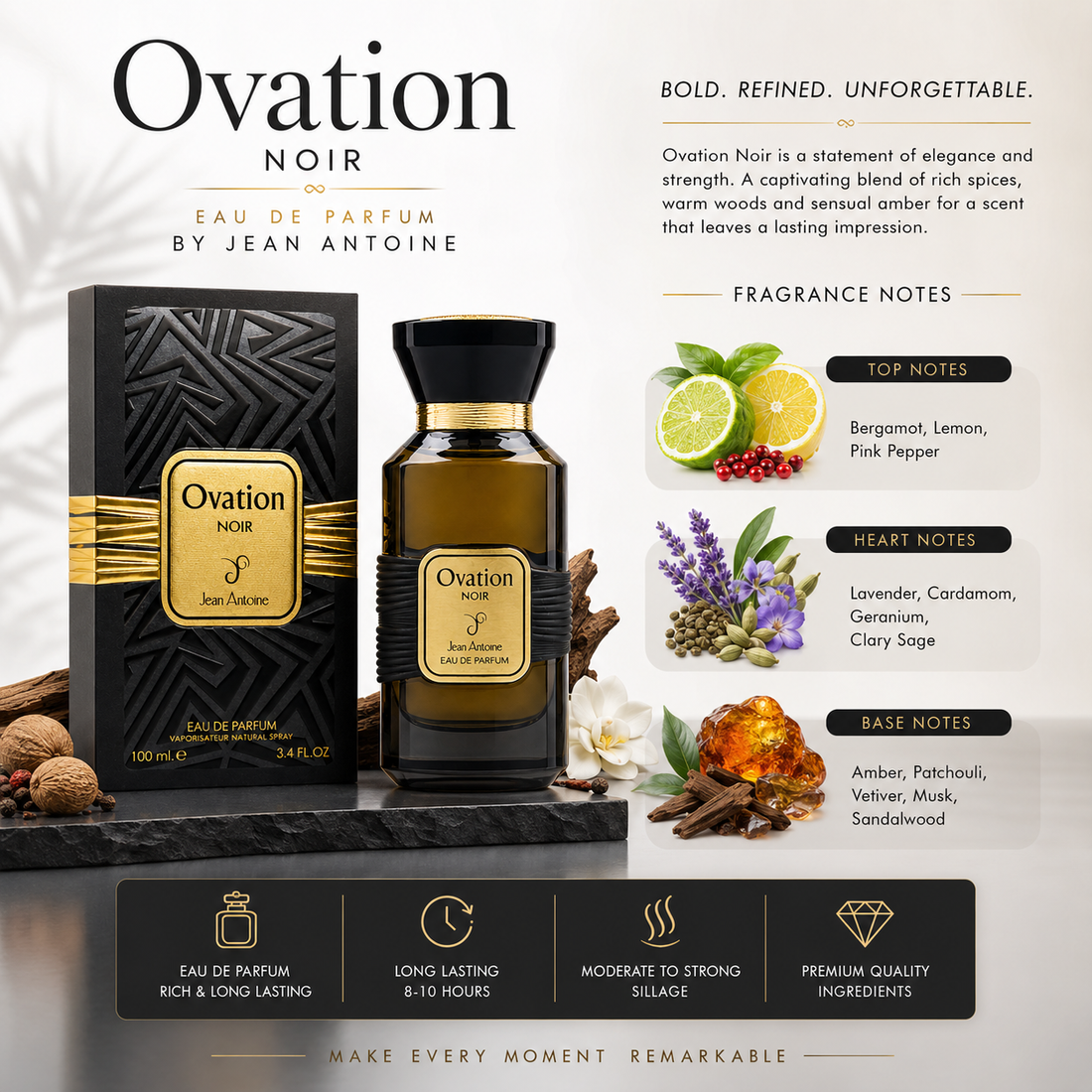 Ovation noir jean antoine