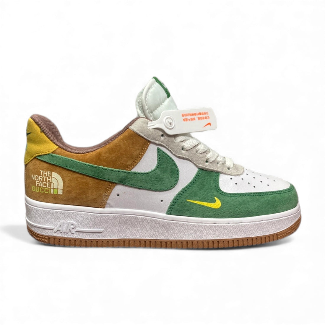 Nike air force 1 gucci & northface brown edition
