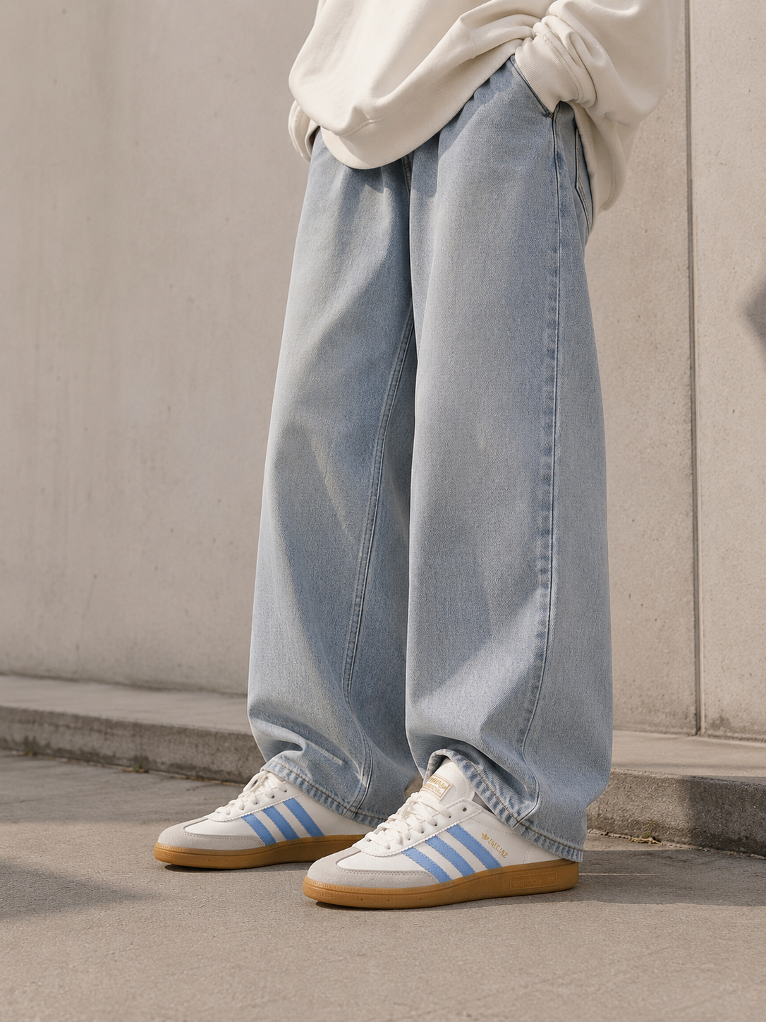 Adidas speizal sky blue/white