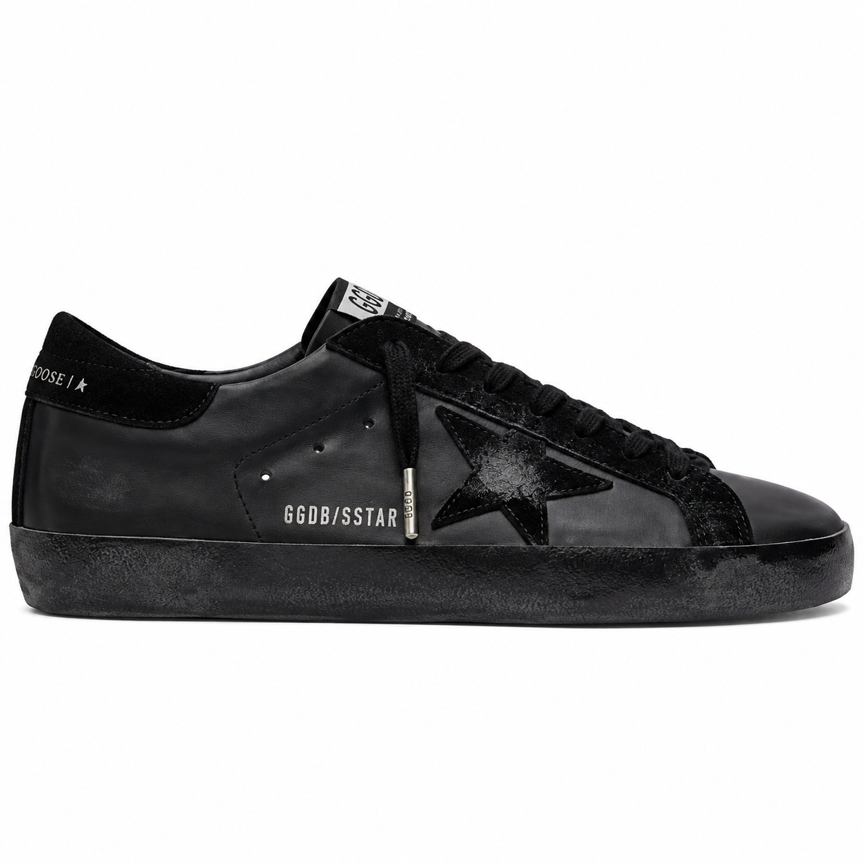 Golden Goose Super-Star trainer in triple black