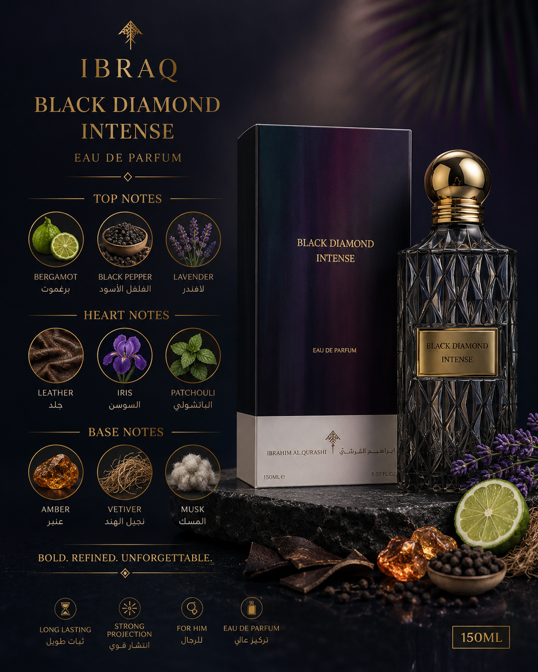 Black Diamond Incense Ibraheem AlQurashi 150ml