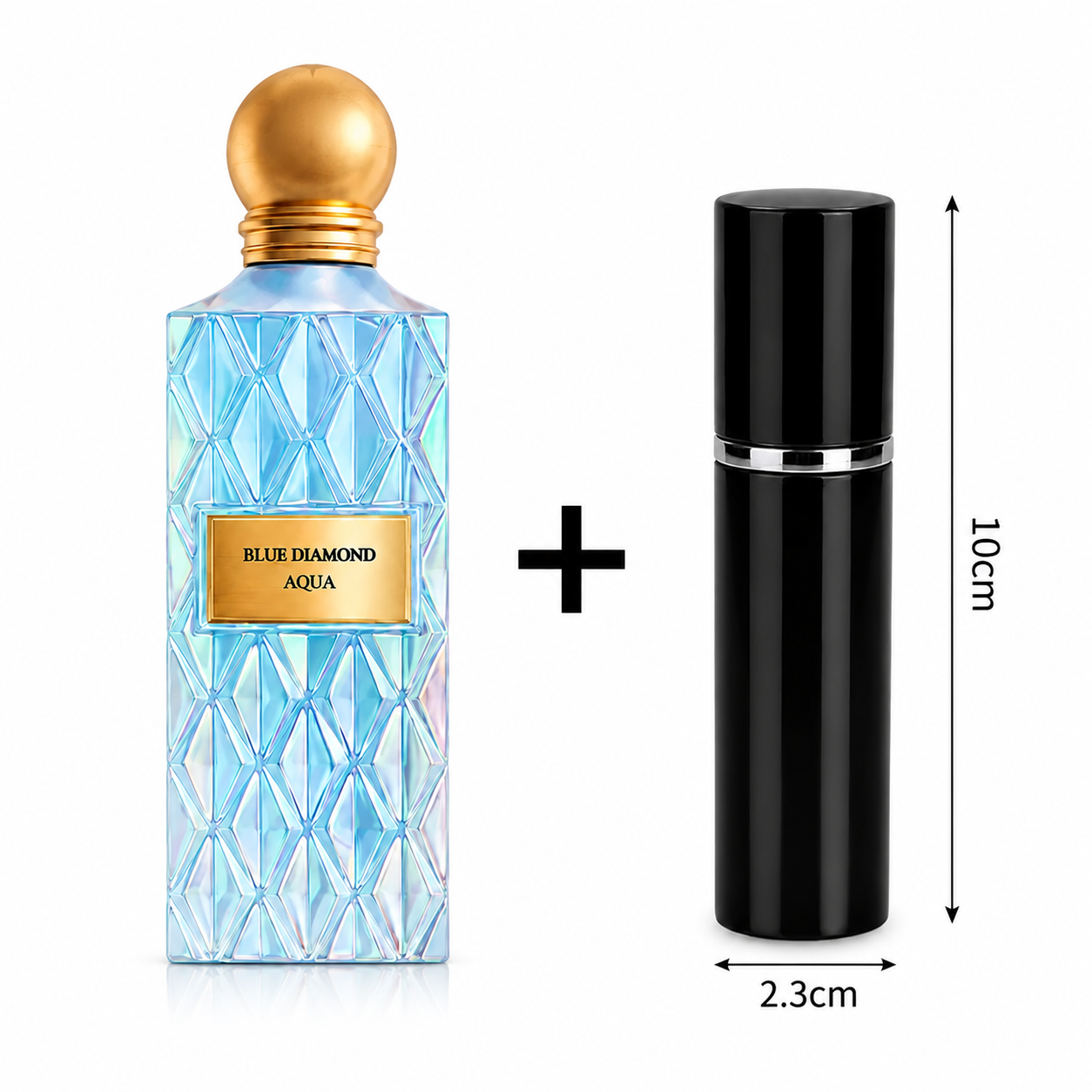 Blue Diamond Aqua Ibraheem AlQurashi 150ml- mini refillable atomizer bottle 5ml