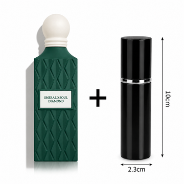 IBRAQ EMERALD SOUL DIAMOND 150ML-mini refillable atomizer bottle 5ml