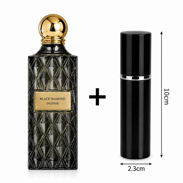 Black Diamond Incense Ibraheem AlQurashi 150ml-mini refillable atomizer bottle 5ml