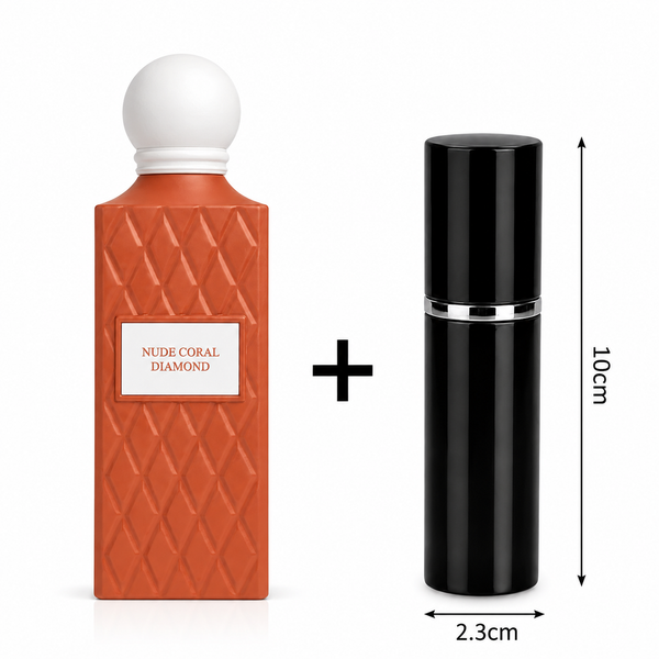 Nude Coral Diamond-150ml-mini refillable atomizer bottle 5ml