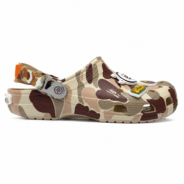 BAPE (Bathing Ape) x CROCS - beige Camo