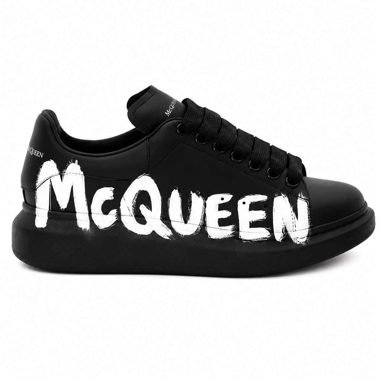 Alexander McQueen black-Graffiti-print