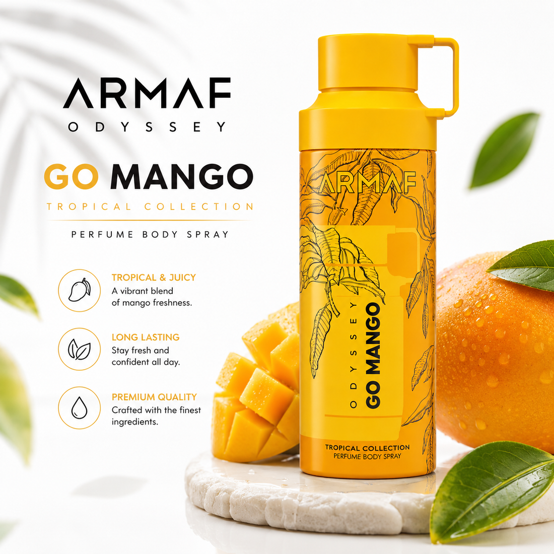 Odyssey Go Mango body spray by armaf