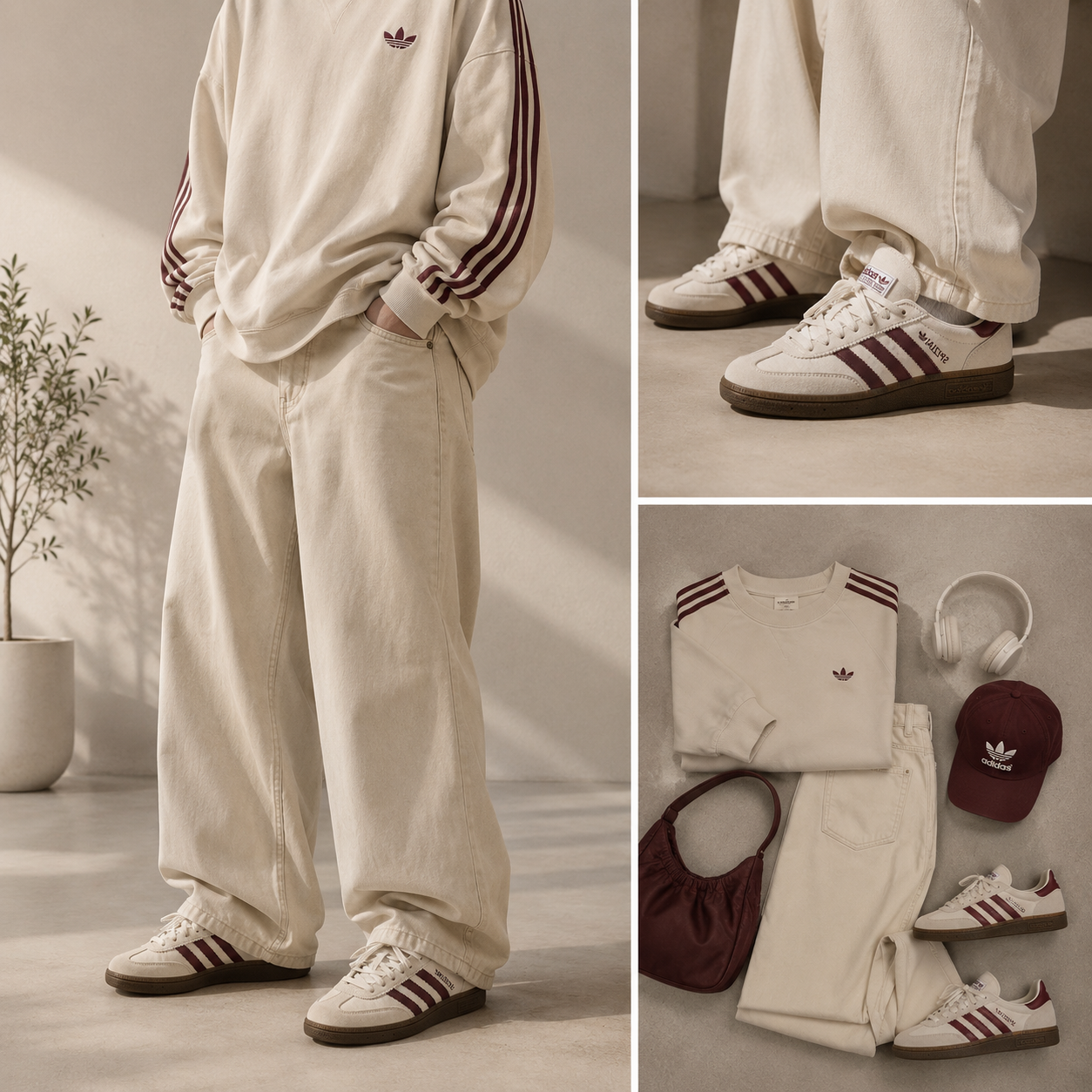 Spezial Handball  "Off White/Collegiate Burgundy" sneakers