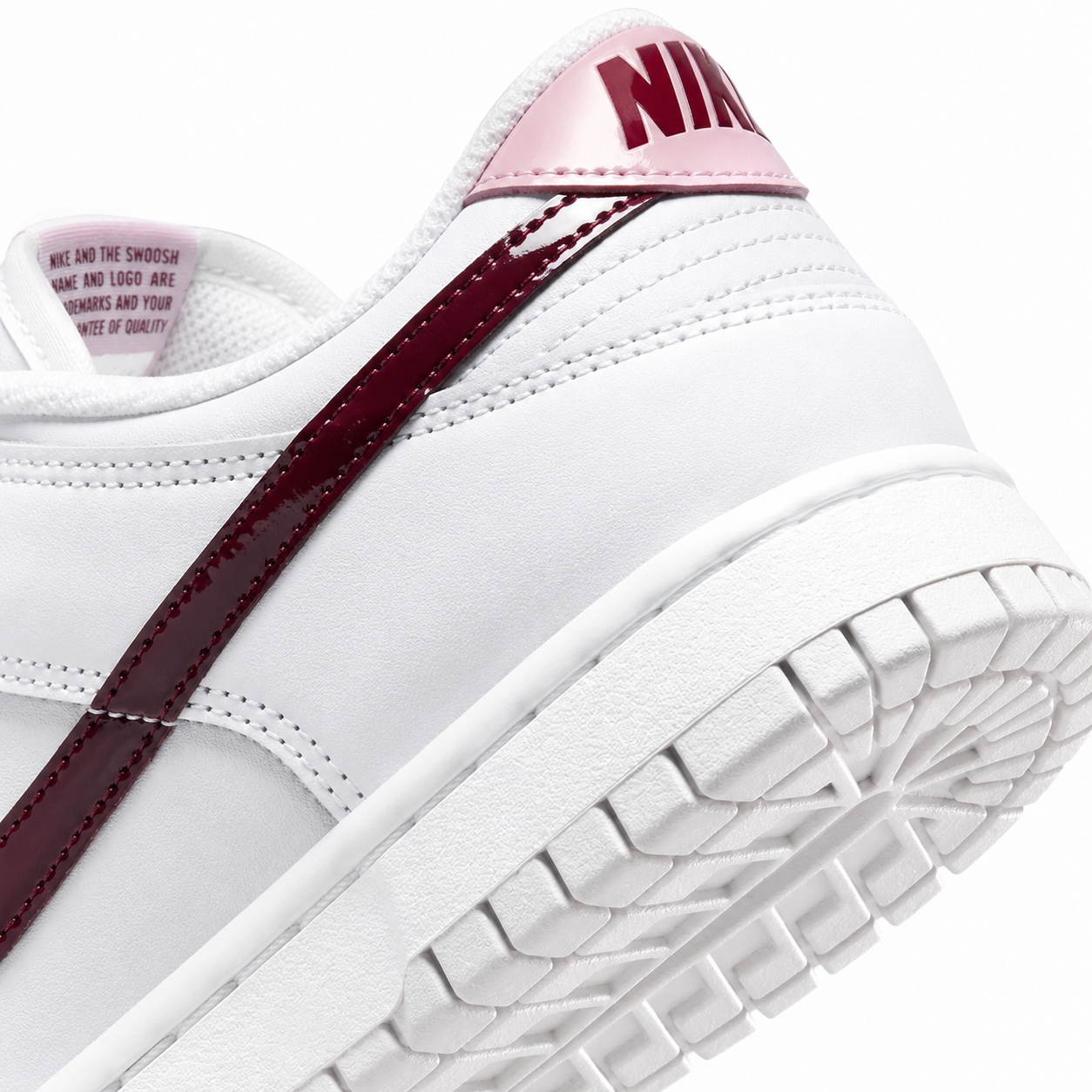 Nike Dunk Low White Burgundy