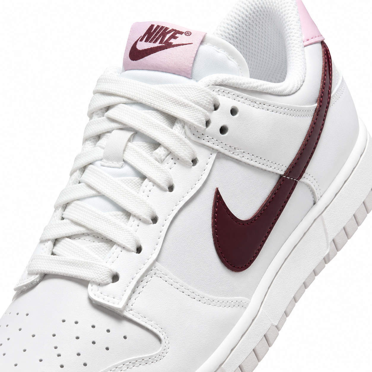 Nike Dunk Low White Burgundy