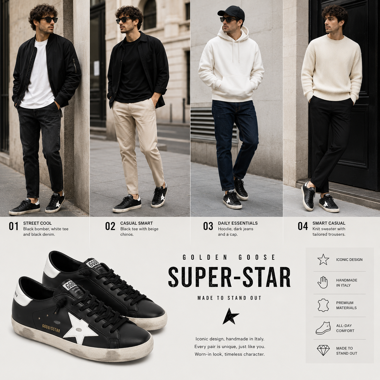 Golden goose Super-Star black