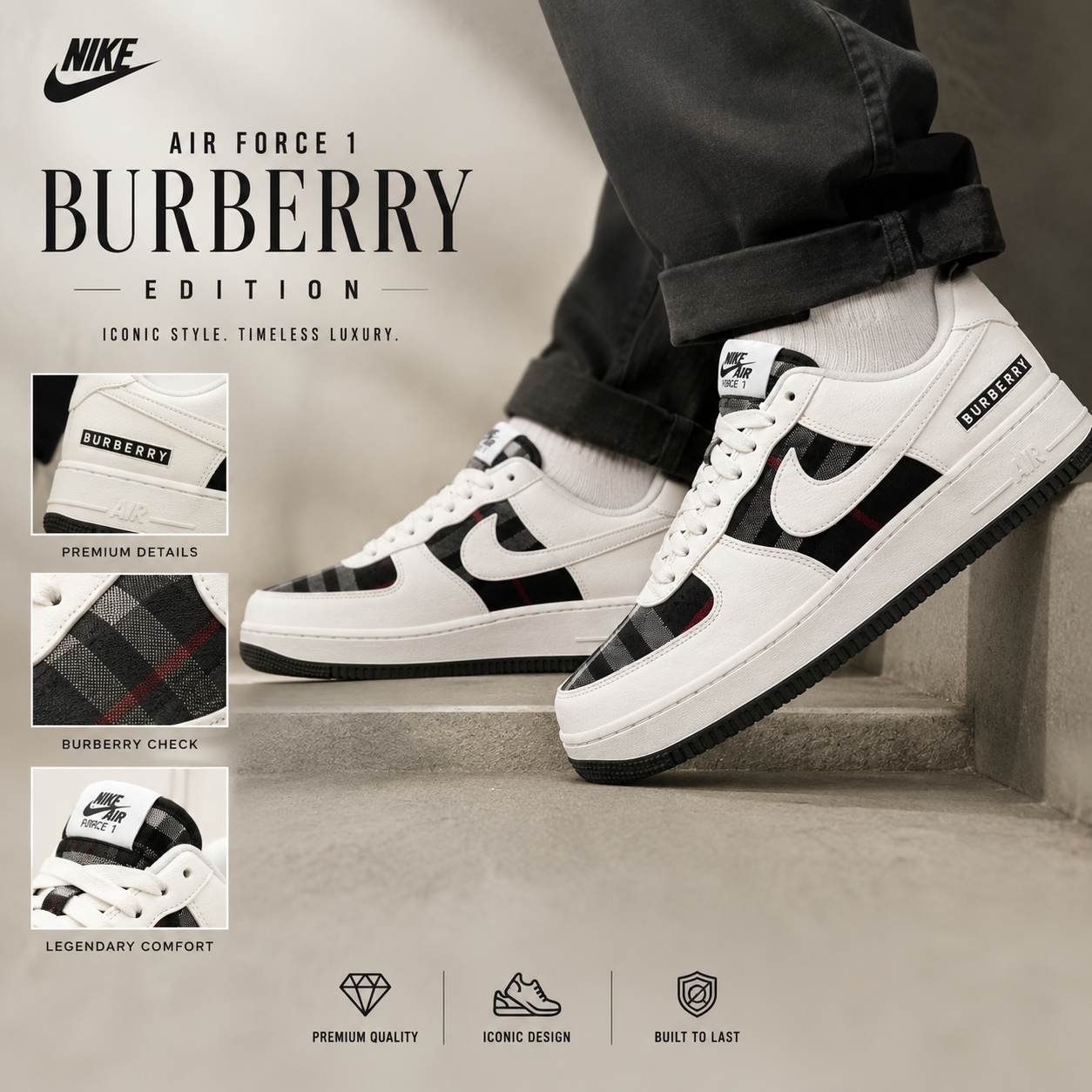 Nike Air Force 1 Burberry Edition