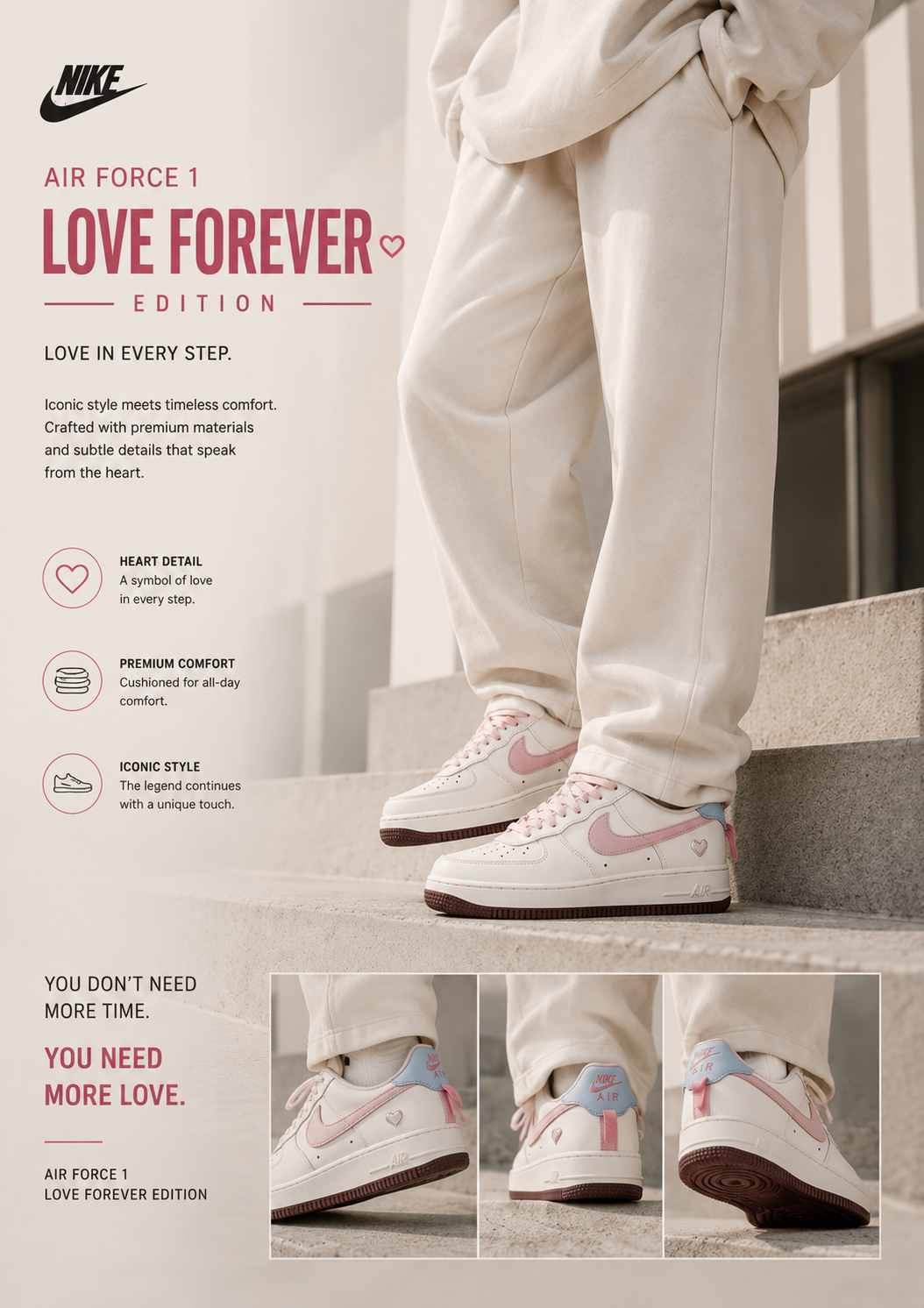 Nike Air Force 1 Pink Pearl Edition