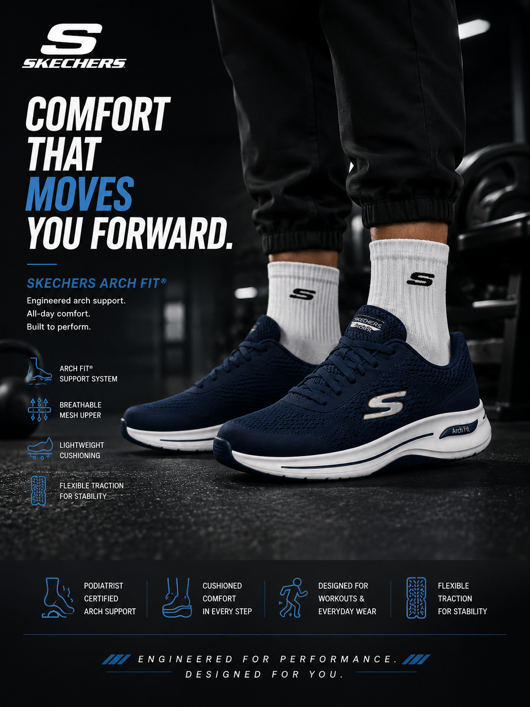 Skechers Arch Fit Navy Blue