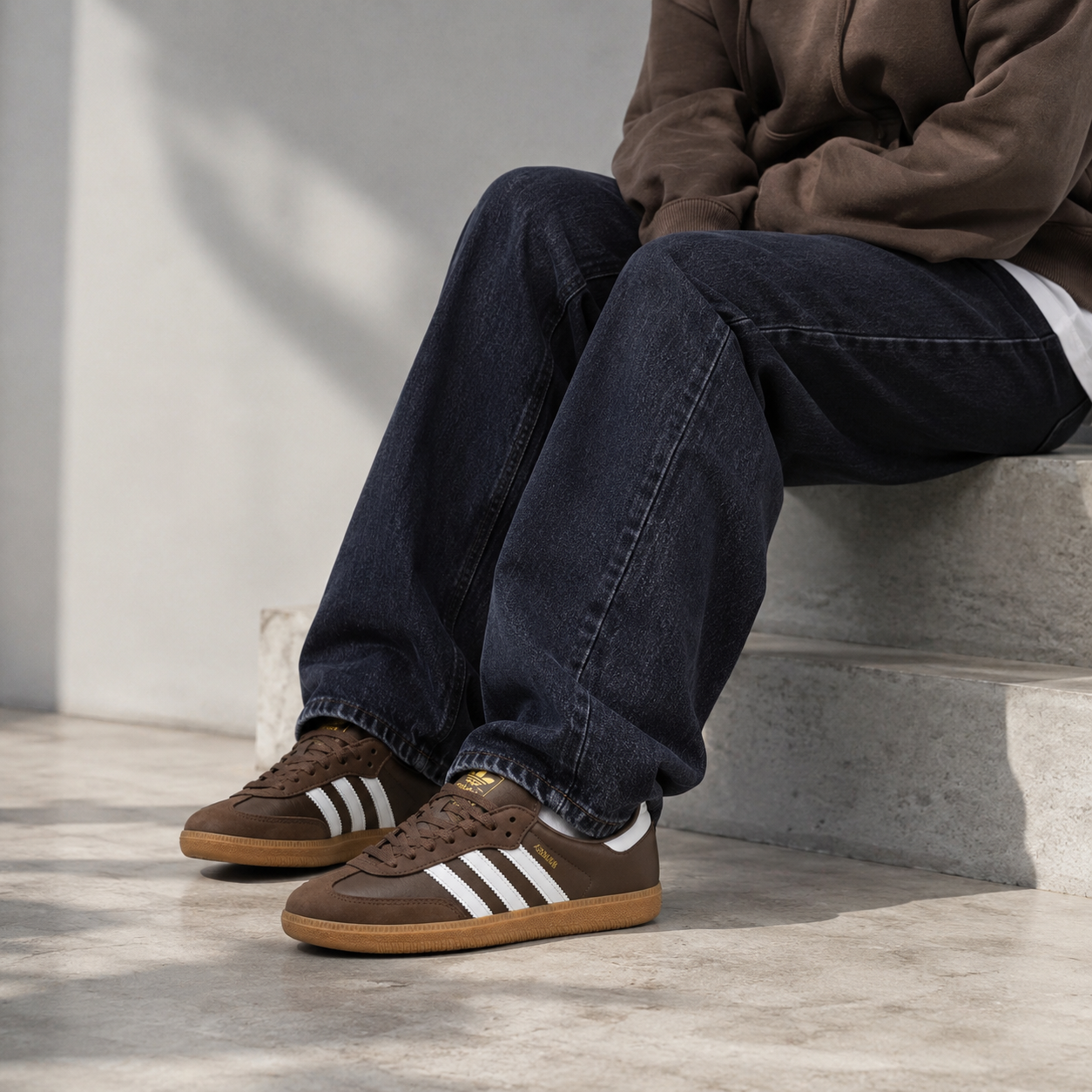 Adidas Samba Brown & White