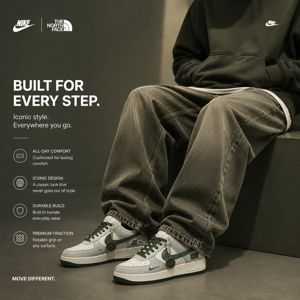 Nike Air Force 1 TNF Highlights