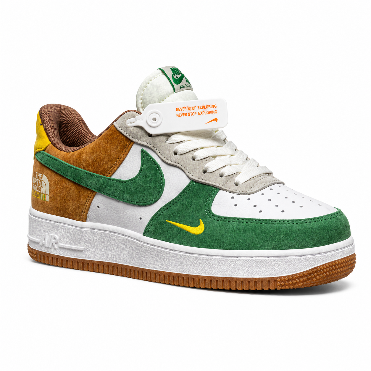 Nike air force 1 gucci & northface brown edition