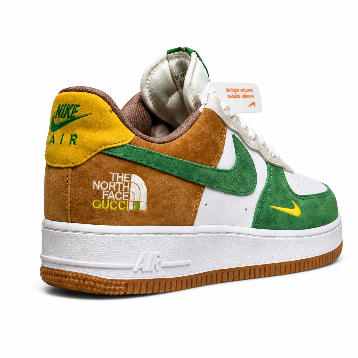 Nike air force 1 gucci & northface brown edition