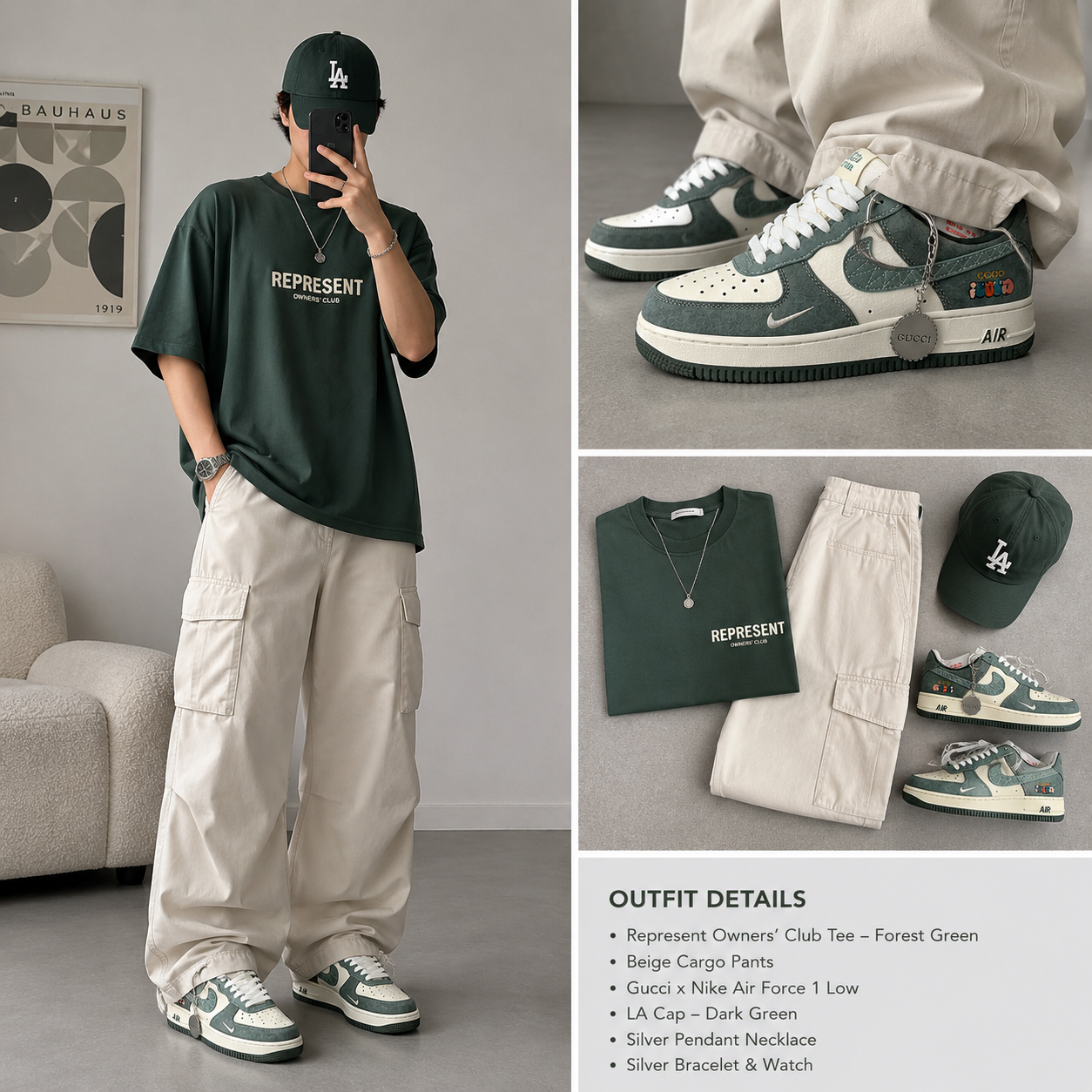 Nike air force 1 Gucci green edition