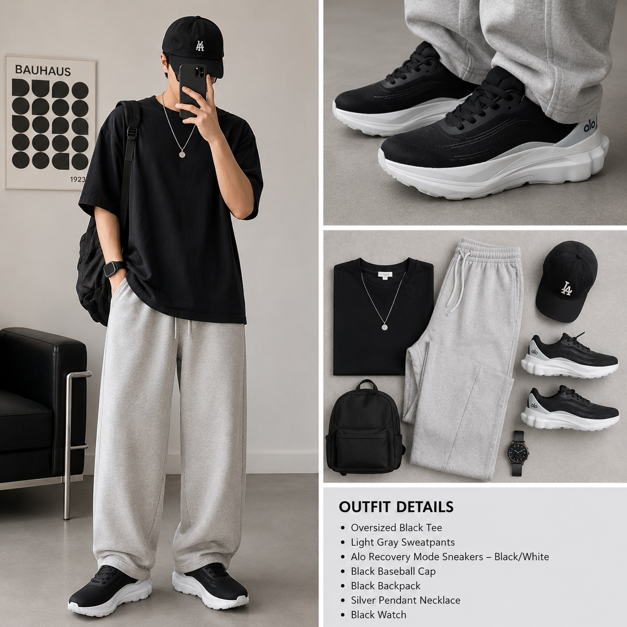 ALO Runner black and white