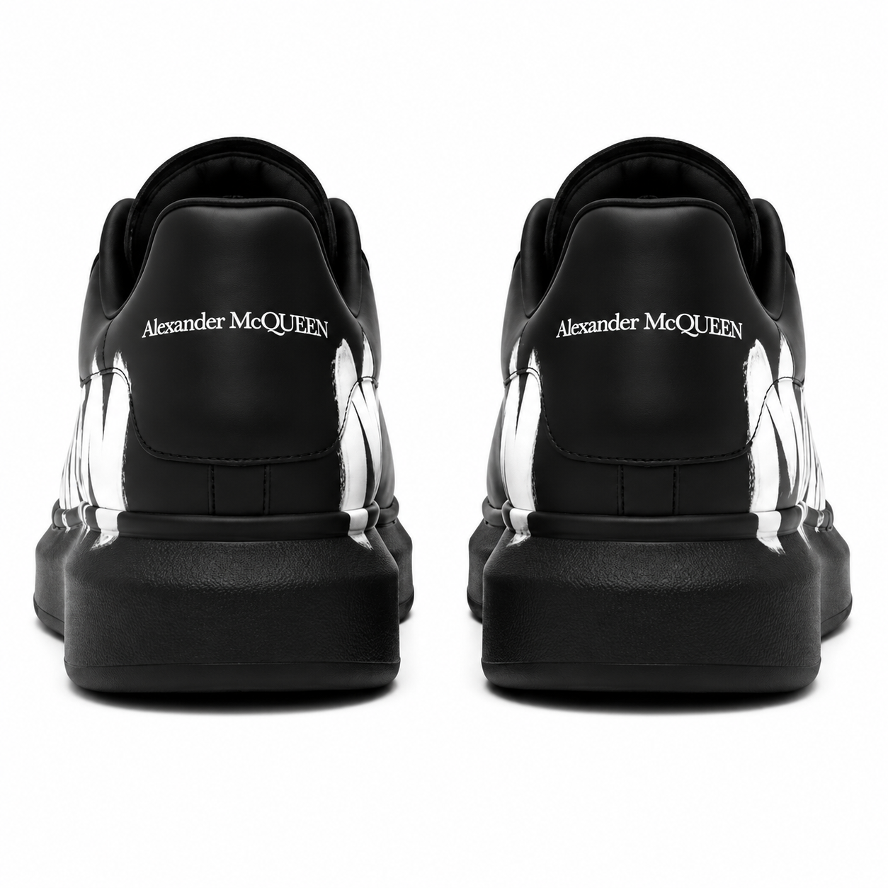 Alexander McQueen black-Graffiti-print