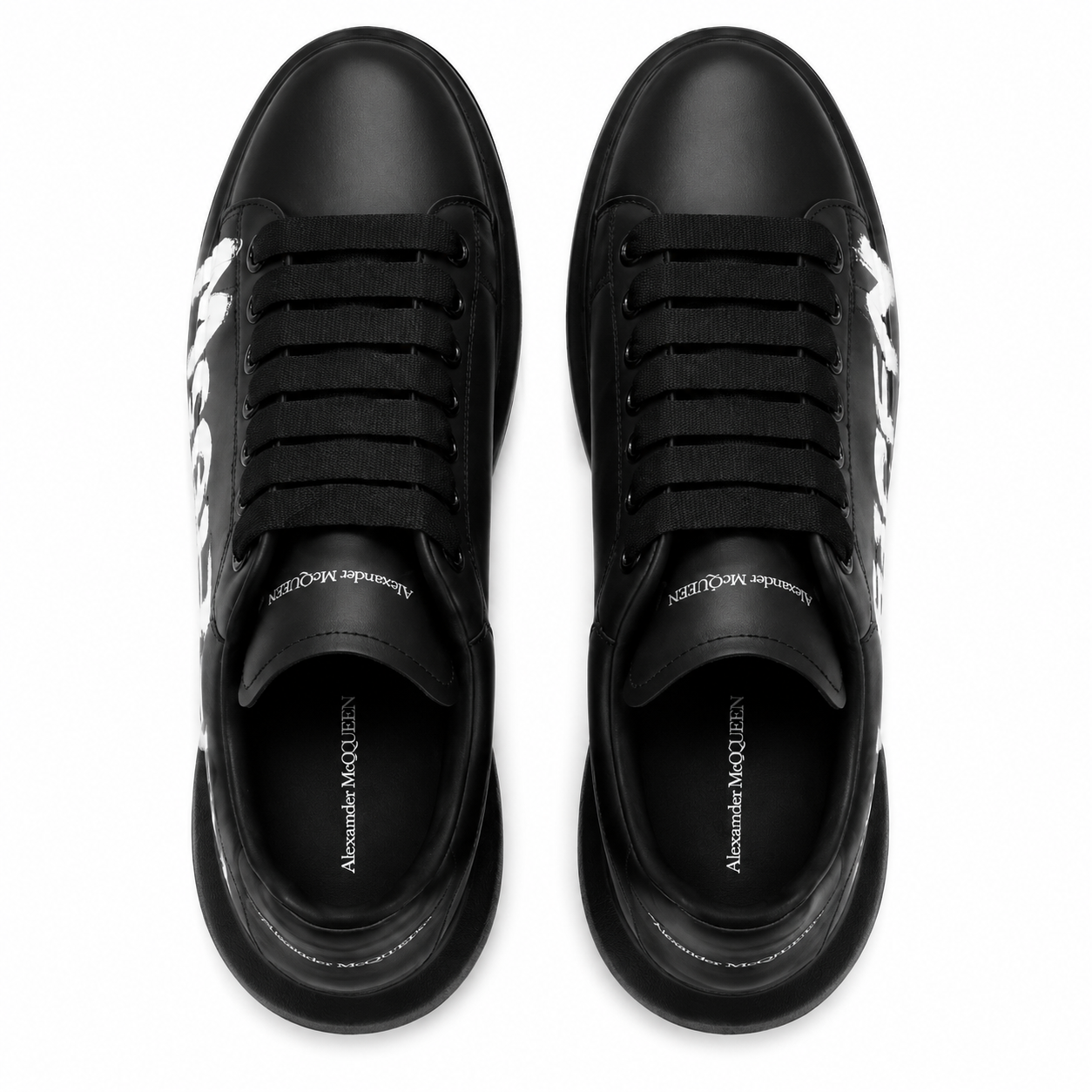 Alexander McQueen black-Graffiti-print