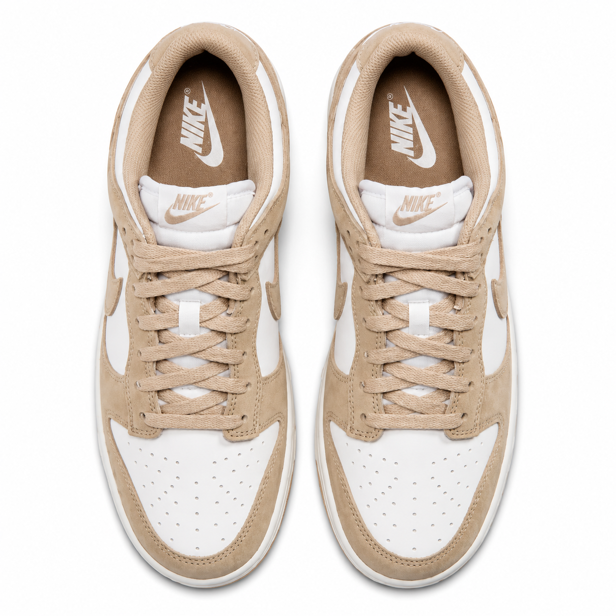 Nike dunks gold suede