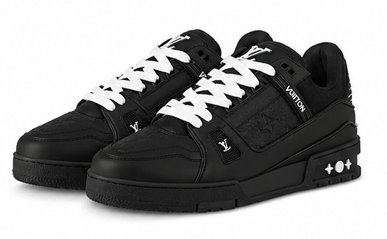 LV Trainer Sneaker triple black