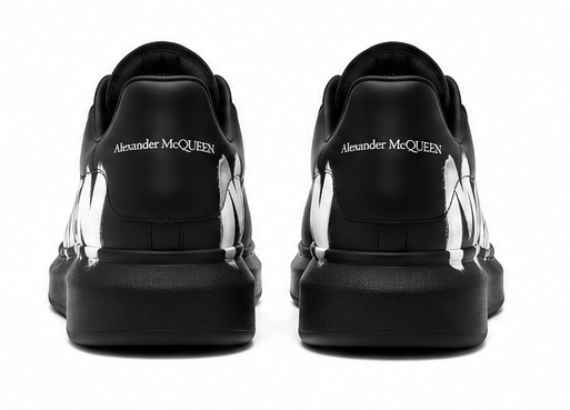 Alexander McQueen black-Graffiti-print
