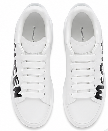 Alexander McQueen white-Graffiti-print