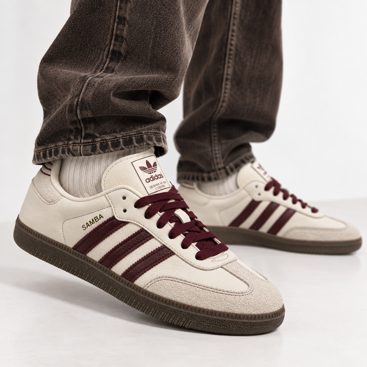 adidas Samba OG Wonder White Maroon