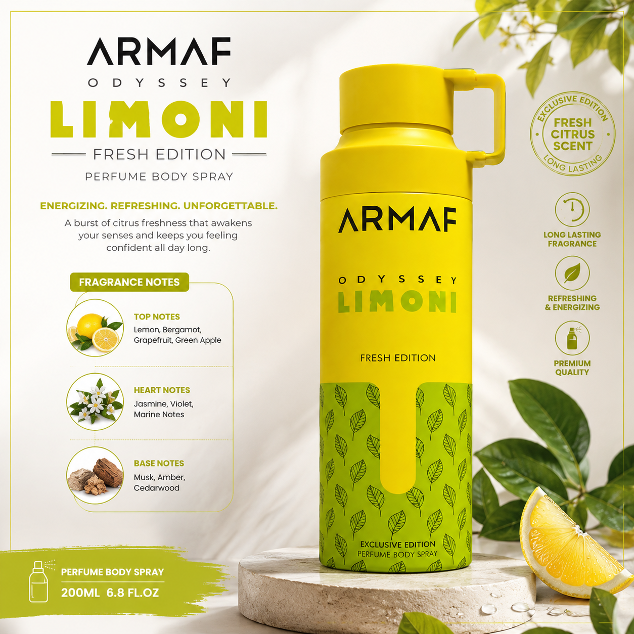 Odyssey Limoni Body Mist Armaf