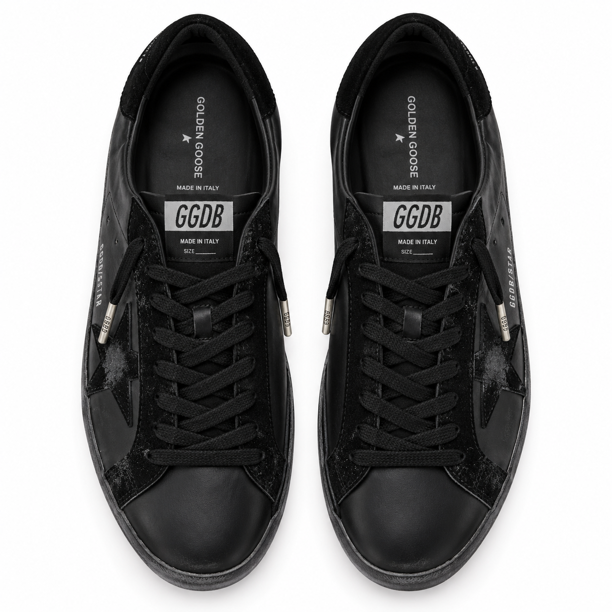 Golden Goose Super-Star trainer in triple black