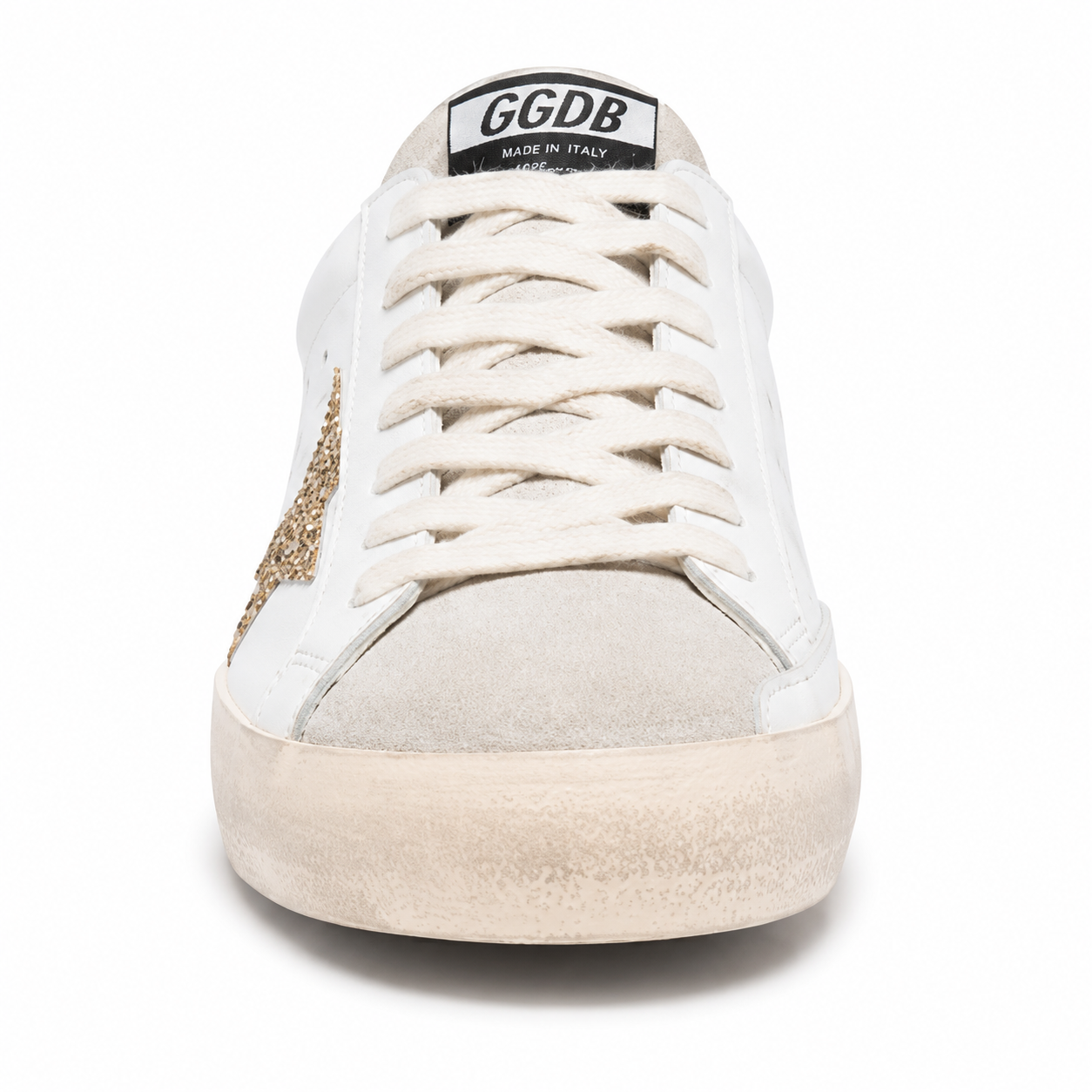 Golden Goose Super-Star White/Gold Glitter Edition