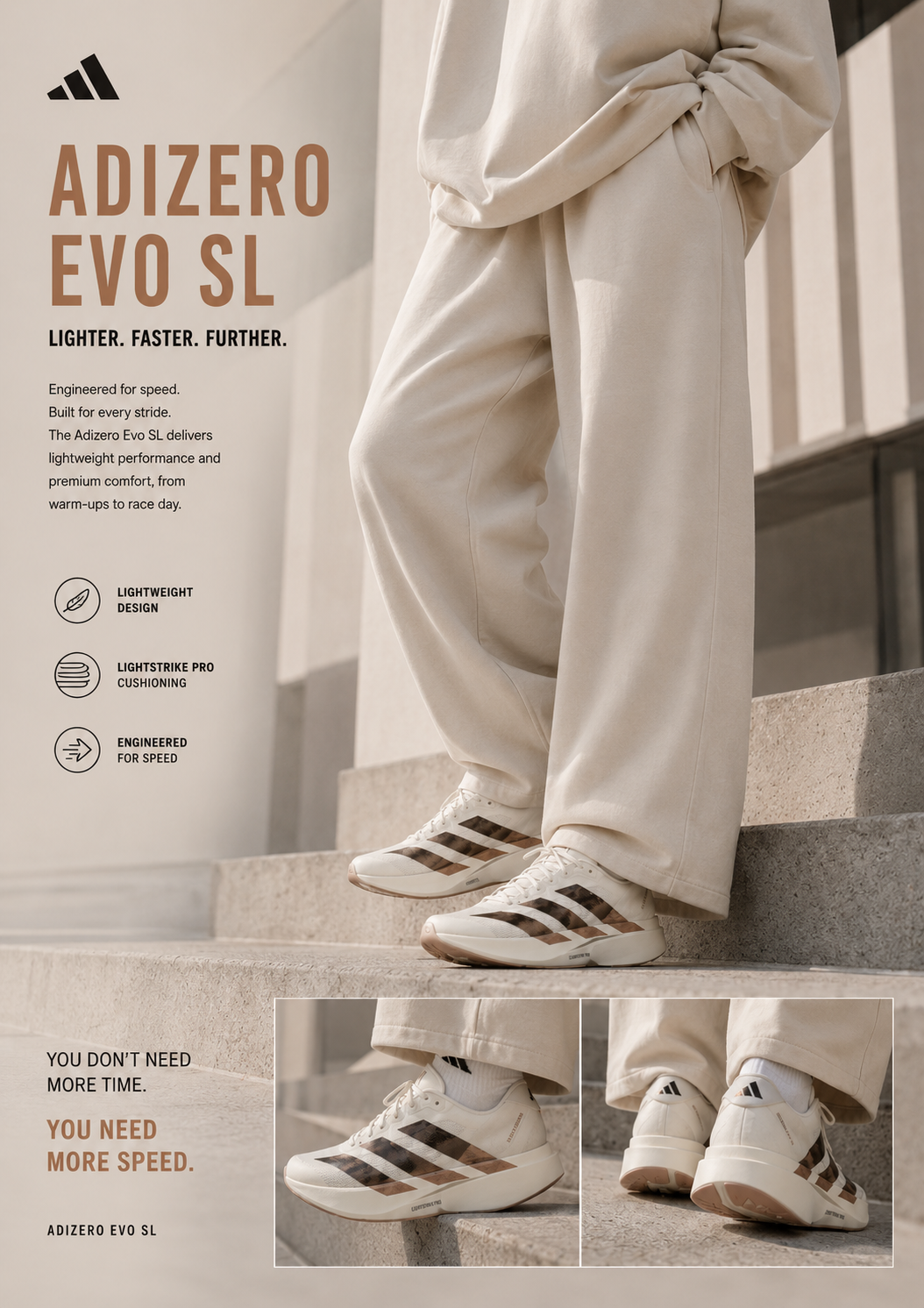 Adidas Adizero EVO SL Copper Metallic bronze