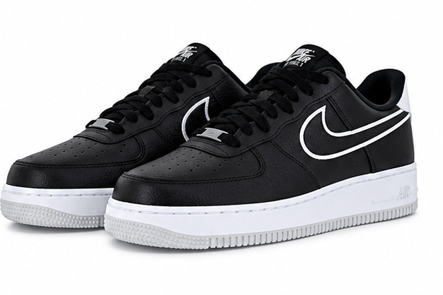 Nike air force outline swoosh black