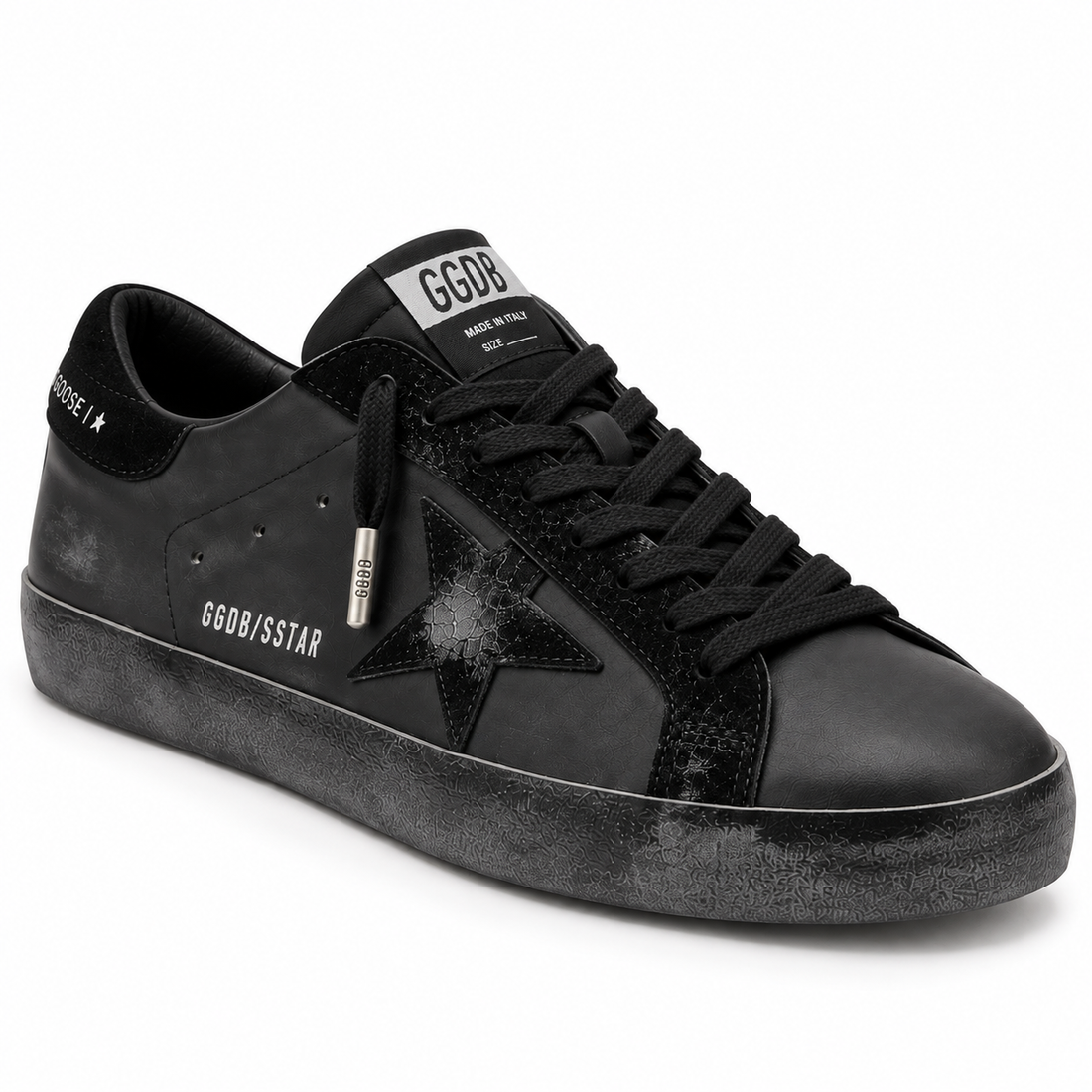 Golden Goose Super-Star trainer in triple black