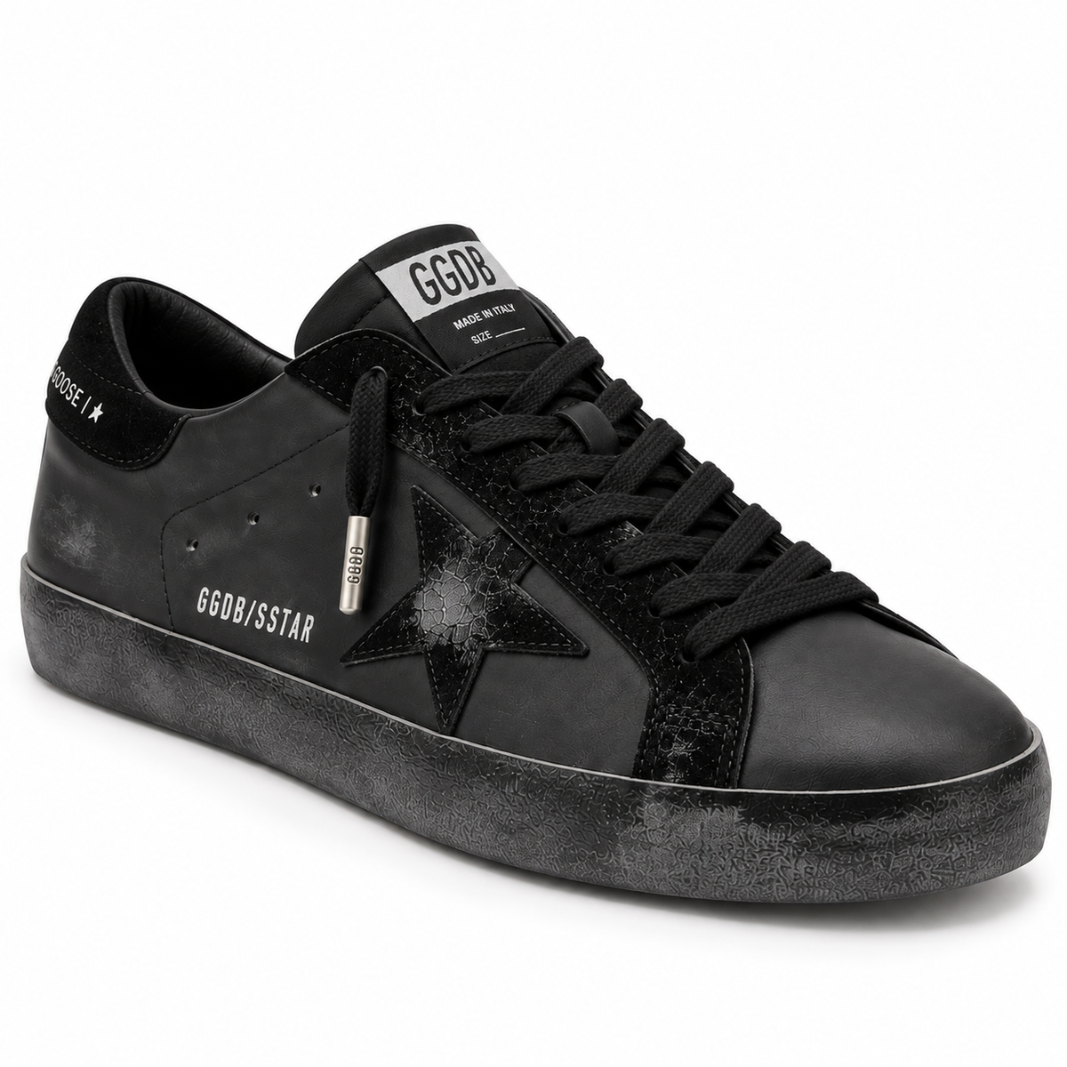Golden Goose Super-Star trainer in triple black