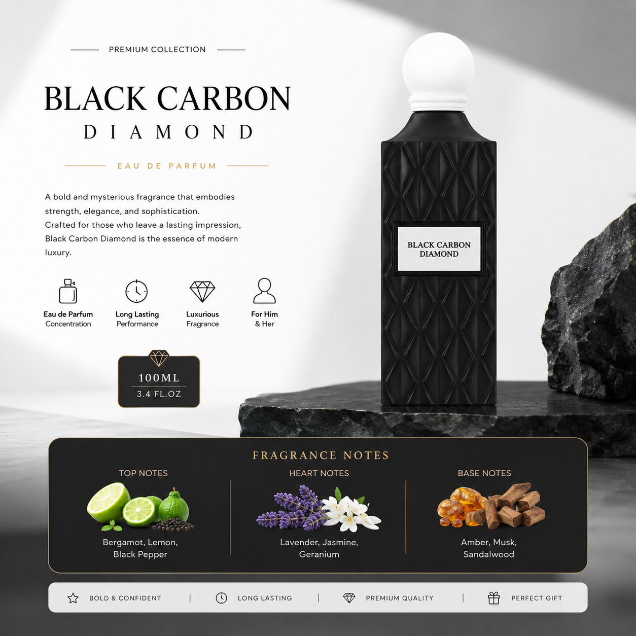Black Carbon Diamond Ibrahim Al Qurashi 150ml