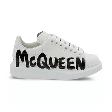 Alexander McQueen white-Graffiti-print