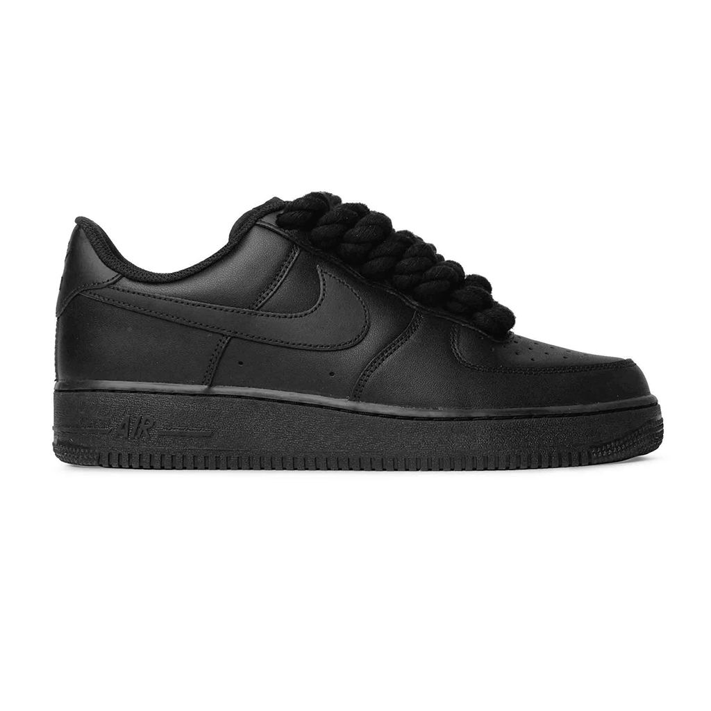 Nike air force black rope lace-black